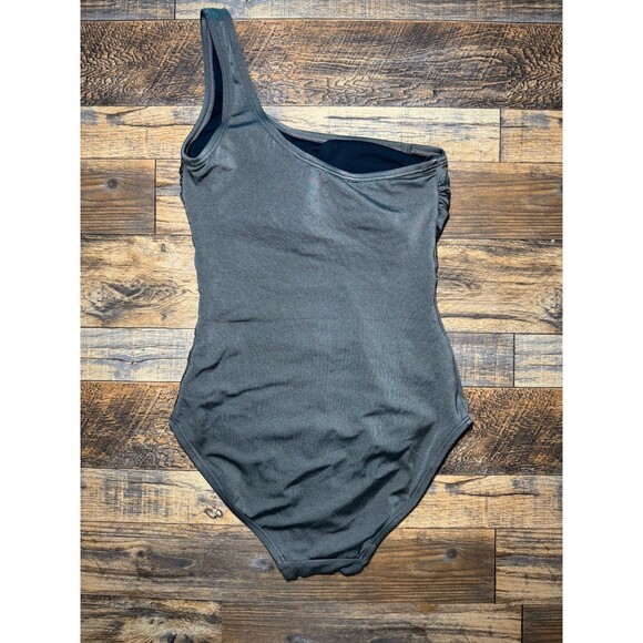 Calvin Klein One Piece Swimsuit Brown Shimmer One Strap Size 4 - Picture 2 of 9